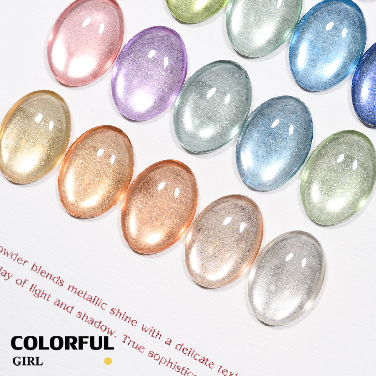 COLORFUL GIRL เซ็ตเจลคริสต์มาส 9 สี  ในเซ็ทสีเจลกากเพชร เจลแฟลช เจลแคทอาย เจลกลิตเตอร์ เนื้อซาติน  แถมฟรีชาร์ทสี