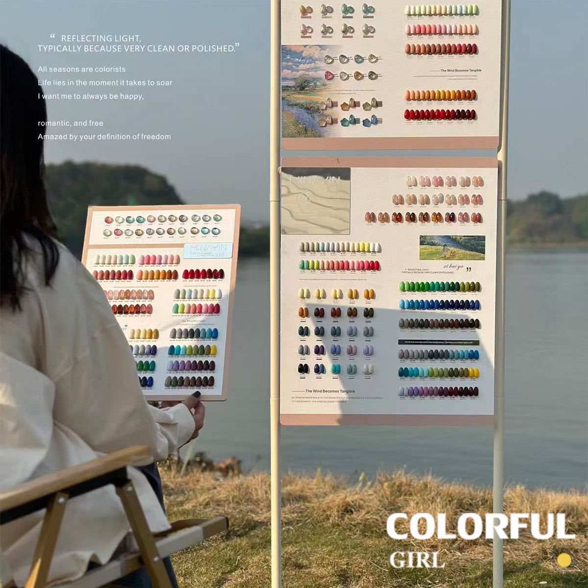 MINGYIN ชุดเปิดร้านสีเจลทำเล็บ 168 สี พร้อมขาตั้ง การ์ดสีใหญ่-เล็ก แถมเบสและท็อปเงา 💅✨