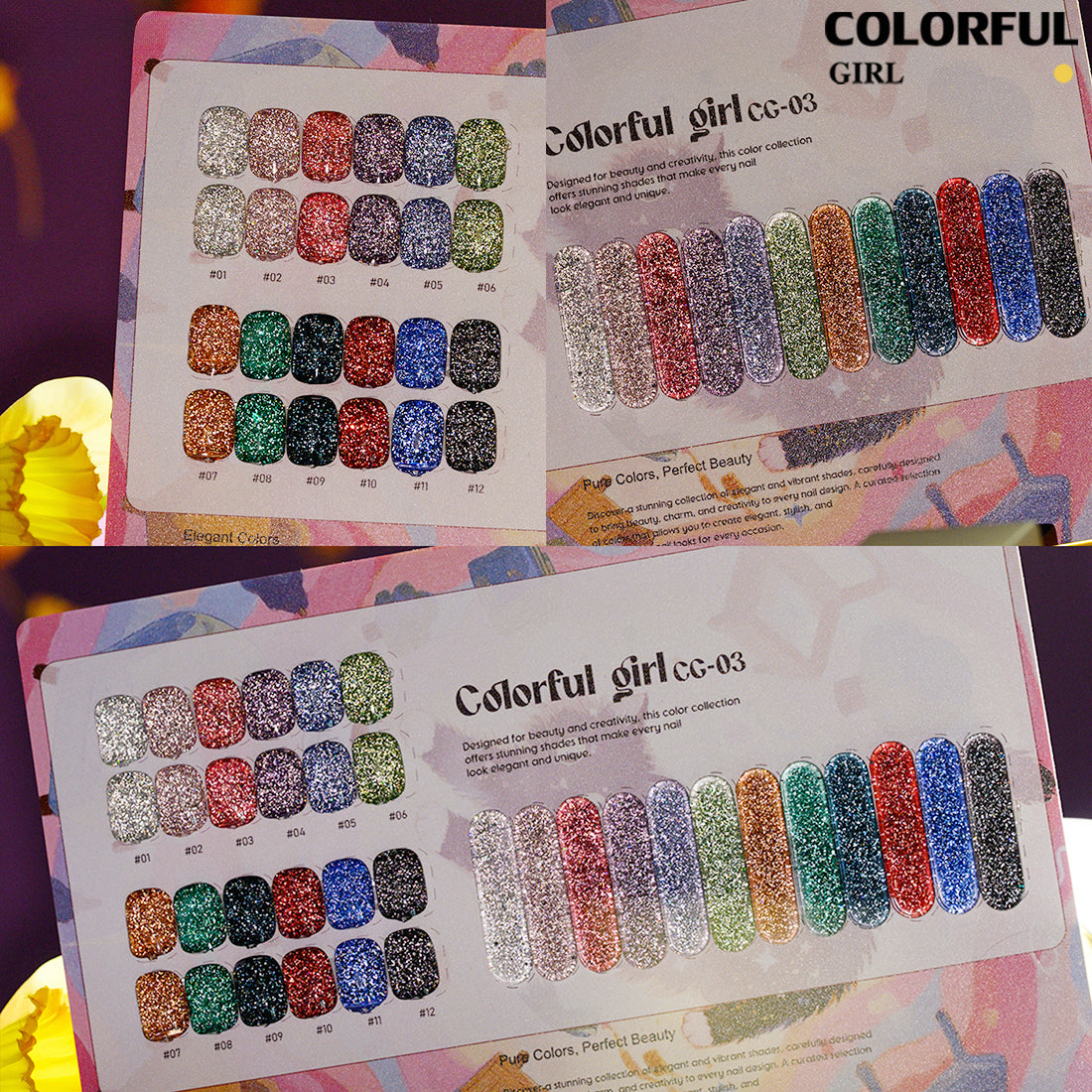 สีเจล Colorful girl  New🎉สีเจลแฟลช สีเจลแคทอาย  สีเจลไซรัป   สีเจลสีพื้น  สีเจลกลิซเตอร์  มาใหม่12สีพาสเทลพร้อมส่งCOLORFUL GIRL  มาใหม่12สีพาสเทลพร้อมส่งCOLORFUL GIRL มาใหม่12สี แถมชาร์ทสี น่ารัก