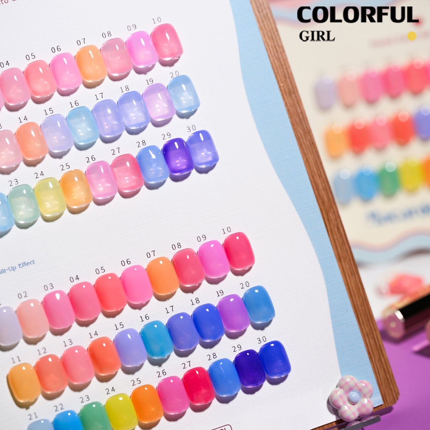 🔥 สินค้าขายดี | 【พร้อมส่ง】COLORFUL GIRL สีเจลไซรัป Baby Soft โทนเบบี้นมใส เนื้อนมละมุน กึ่งโปร่งแสง สีชัดสวย 30 สี (ทามาให้แล้ว พร้อมใช้งาน) ชาร์ตสีเจลสำหรับร้านทำเล็บ