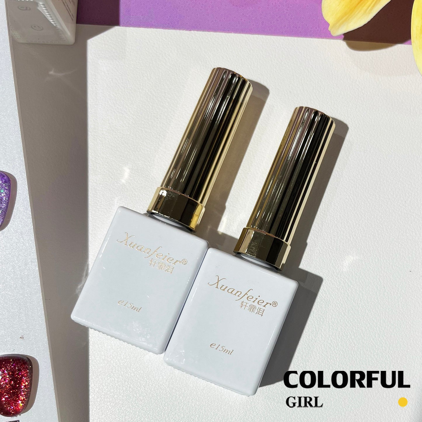 【พร้อมส่ง】 XUANFEIERชุด30สี  (XUANFEIER)  สีเจลแฟลชกลิตเตอร์  แพลตติมันแฟลช+ประกายออโรร่า  กากเพชรชัด แน่น