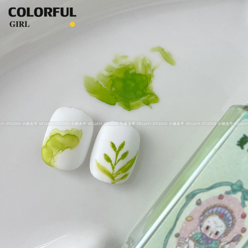 [เซ็ต 6 สี] ไม่แถมชาร์ท   สีทาเล็บ วาดภาพ Diy ทำลายอาร์ต สีทาเล็บ แบบสีน้ำขนแปรงปลายแหลม ใช้เพ้นท์ได้ง่ายและสะดวก สีสวยสดโทนพาสเทล