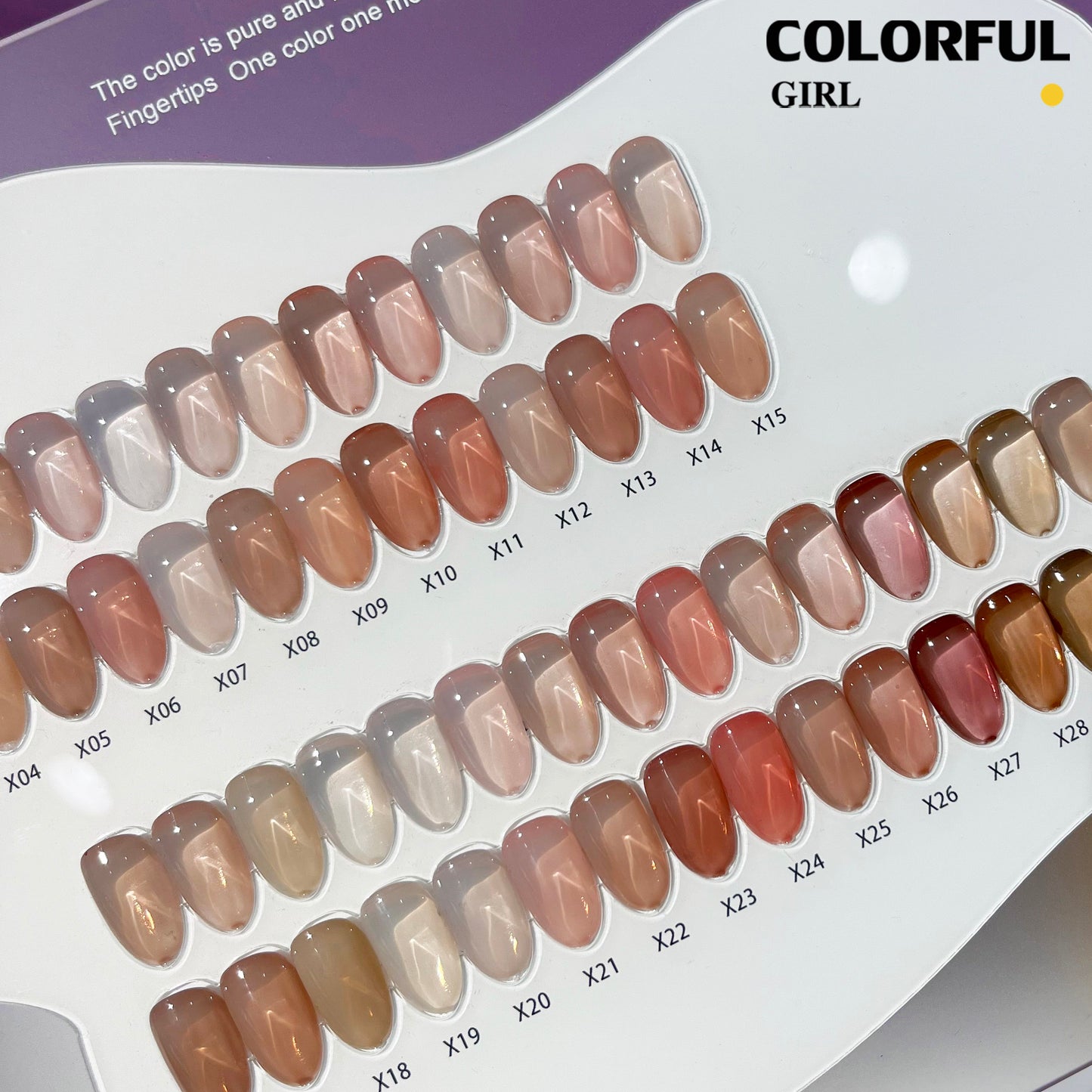 ✨พร้อมส่ง🇹🇭✨สีเจลไซรัปรุ่นใหม่ XUANFEIER 30  สี สีเจลไซรัป โทนชมพู Ice Peach 30 สี แถม ชาร์ทสี สีเจลไซรัปIce Peach