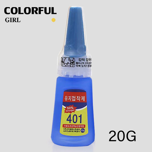 พร้อมส่งกาวติดเล็บปลอม 401 เนื้อเจลน้ํา (ไม่ต้องอบ) อุปกรณ์ทําเล็บ กาวติดอะไหล่เล็บ อุปกรณ์ทำเล็บ ติดเล็บปลอม กาวน้ำ401 20g/12g