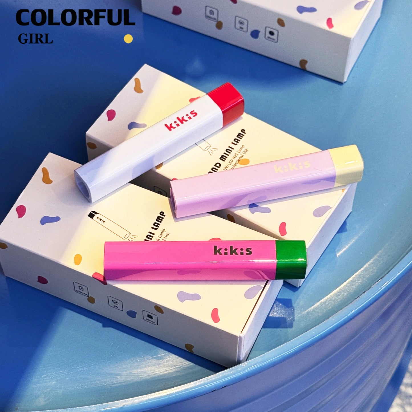 【พร้อมส่ง】ทุกสีไฟฉายอบเล็บ kikis แยกขาย ขาตั้ง / ไฟฉายอบเล็บ สี แบบพกพา 3w. ล็อกอะไหล่ ชาร์จไฟได้ สามารถใช้สำหรับอบเจลล็อคสี