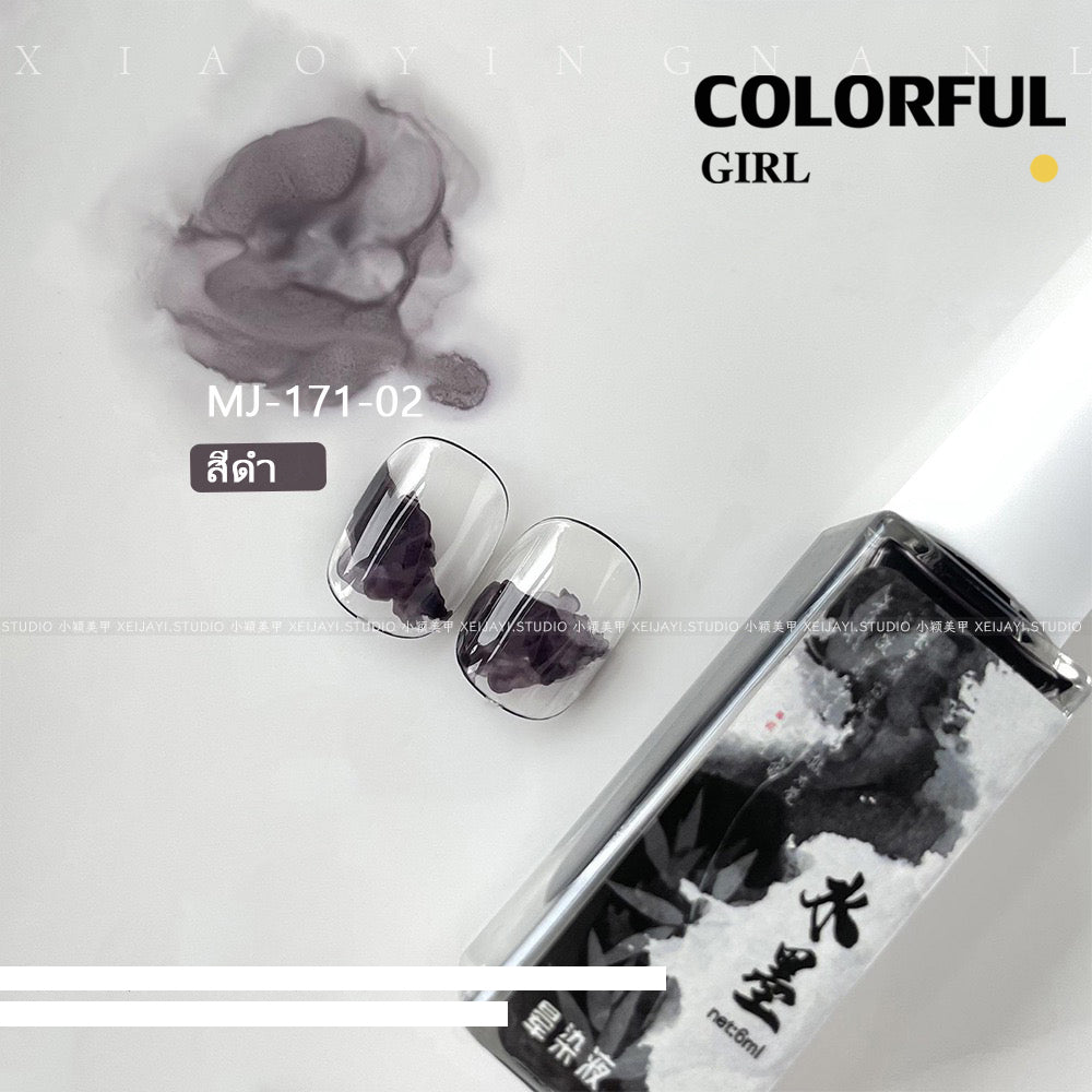 15สี บรรจุแบบแบ่งขวด น้ำยาทำลายหินอ่อน   สีทาเล็บ วาดภาพ Diy ทำลายอาร์ต สีทาเล็บ ใช้เพ้นท์ได้ง่ายและสะดวก สีสวยสดโทนพาสเทล
