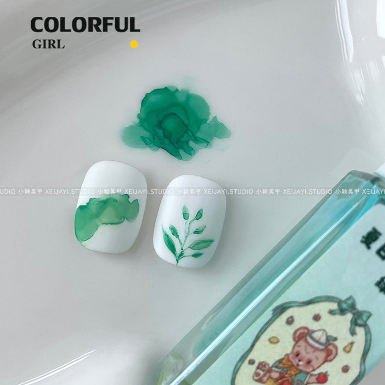 [เซ็ต 6 สี] ไม่แถมชาร์ท   สีทาเล็บ วาดภาพ Diy ทำลายอาร์ต สีทาเล็บ แบบสีน้ำขนแปรงปลายแหลม ใช้เพ้นท์ได้ง่ายและสะดวก สีสวยสดโทนพาสเทล