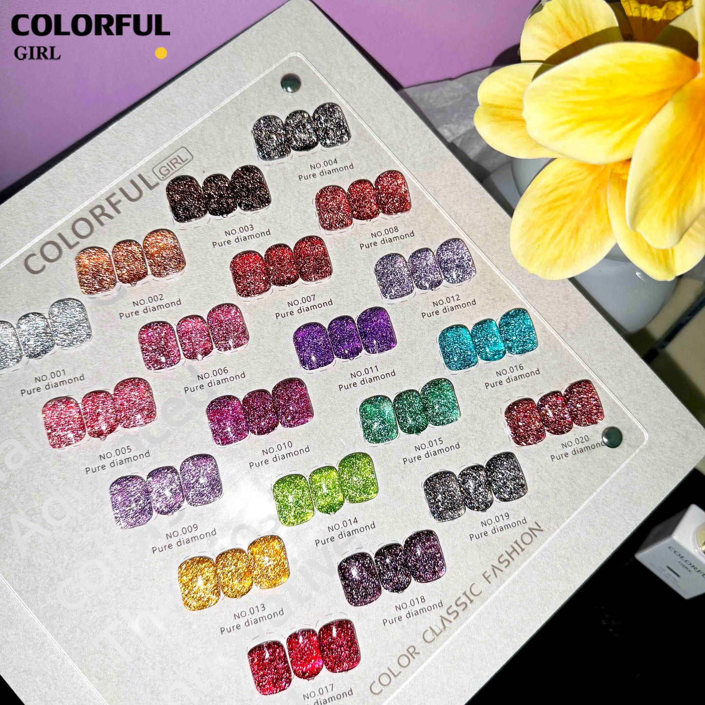 Colorful Girl สีเจลแฟลช 20 สี✨  สีแน่น ติดทนนาน แถมฟรีชาร์ทสี 🎨