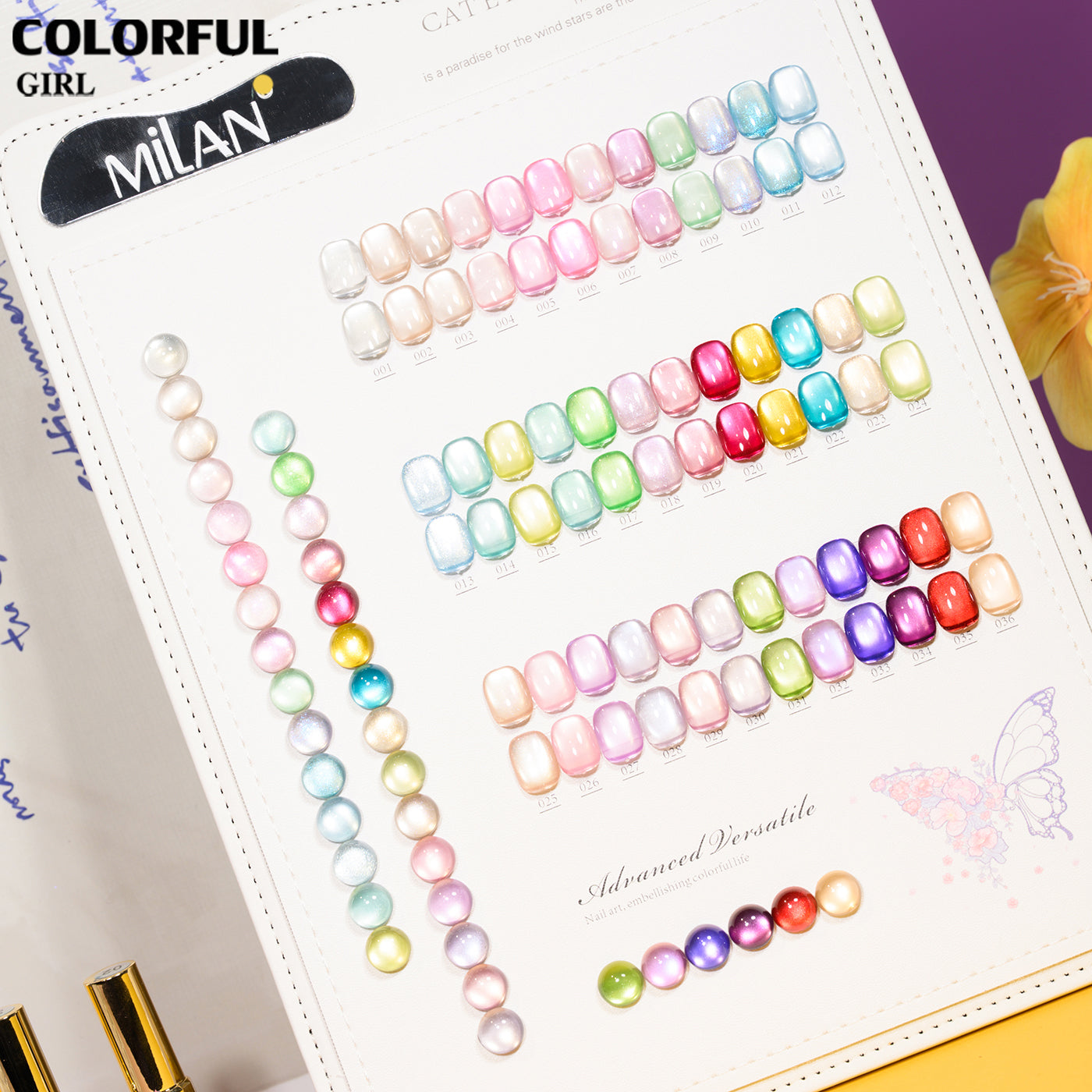 เจลเล็บ MILAN Cat Eye 36 สี |  เจลตาแมว + สีเจลแคทอายเนื้อซาติน  เจลแม่เหล็กตาแมว | สีชัด ติดทนนาน สำหรับงานเล็บมืออาชีพ | สร้างเอฟเฟกต์แสงได้ทันที (ทามาให้แล้ว พร้อมใช้งาน)สีเจลแคทอาย