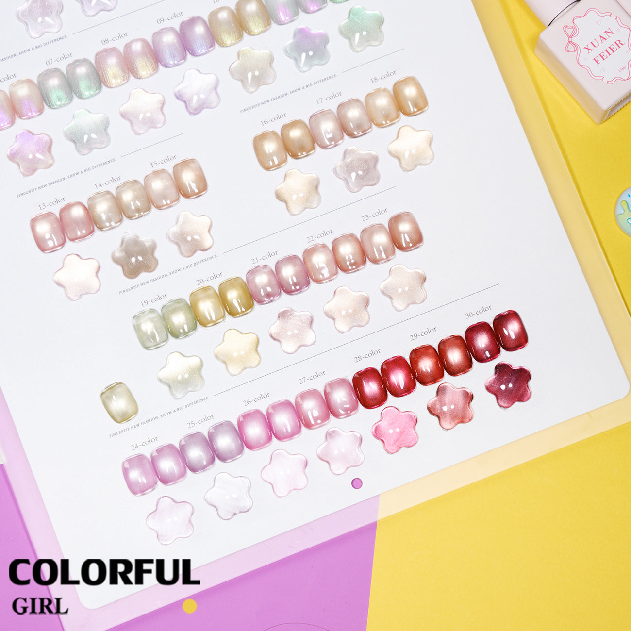XUANFEIER เจลตาแมว 30 สี |แคทอายมุกละมุน เล่นแสงไหลลื่นสุดละมุน ✨· เอฟเฟกต์แม่เหล็กแน่น เงาสวยชัด(ทามาให้แล้ว พร้อมใช้งาน)สีเจลแคทอาย