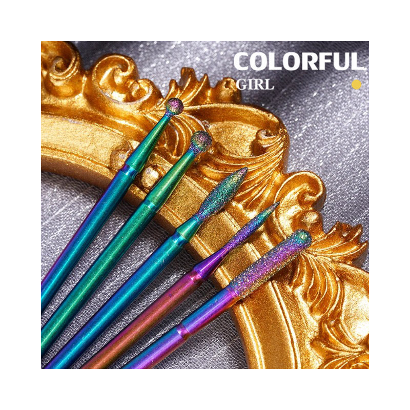 หัวเจียรแต่งเล็บ เพชรเรนโบว์ ✦ เลือกได้ทั้งแบบชิ้นเดียวหรือเซต 6 ชิ้น ✦ สำหรับลอกหนัง ขัดแต่ง และเก็บรายละเอียด หัวเจียรเล็บ เซาะเล็บ เก็บหนัง