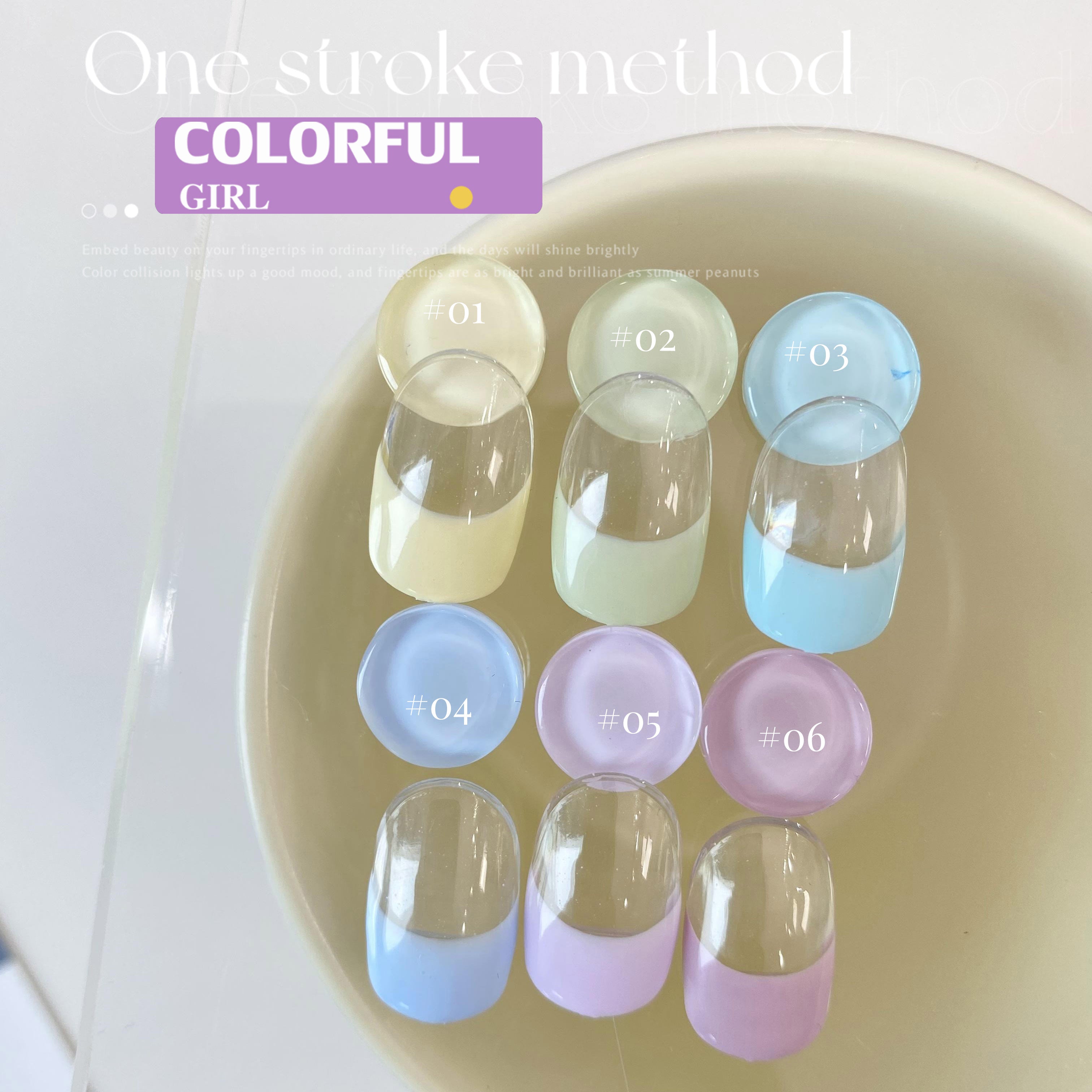 QINGYOU สีเจลแบบไลน์เนอร์  12 สี สีพาสเทล สามารถใช้เพ้นท์ ลากเส้น หรือเฟร้นซ์ปลายเล็บ ได้