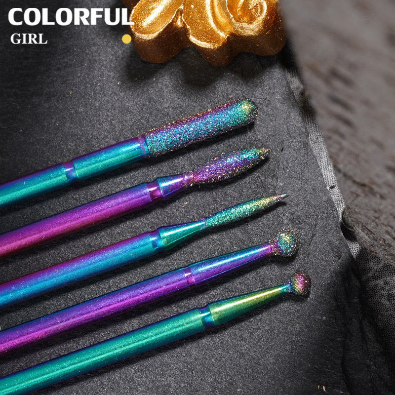 หัวเจียรแต่งเล็บ เพชรเรนโบว์ ✦ เลือกได้ทั้งแบบชิ้นเดียวหรือเซต 6 ชิ้น ✦ สำหรับลอกหนัง ขัดแต่ง และเก็บรายละเอียด หัวเจียรเล็บ เซาะเล็บ เก็บหนัง