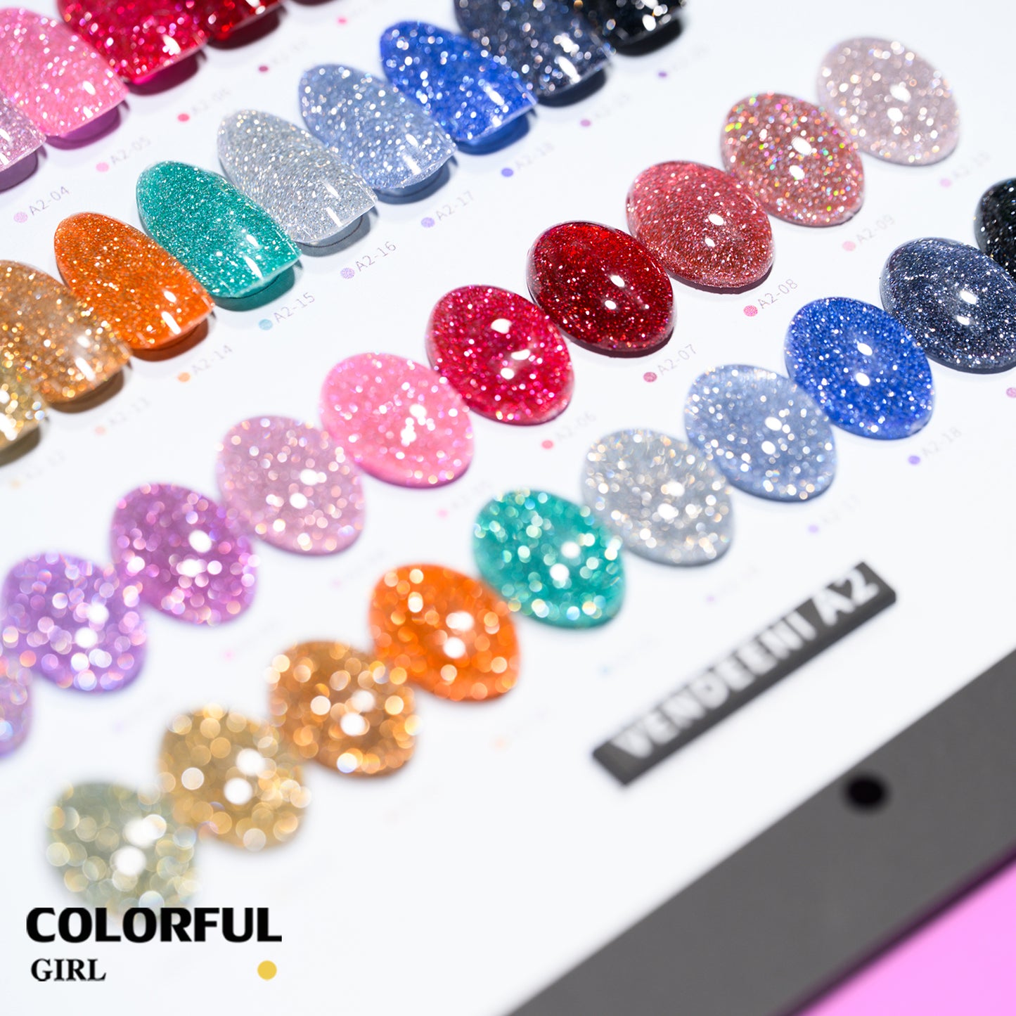 【พร้อมส่ง】สีเจลแฟลช   สเปกตรัมแห่งประกายแสง · Vendeeni A2 Color Chart VENDEENI   สีเจลแฟลช 20สี (《VENDEENI A2》)สีเจลทาเล็บ สี แถม ชาร์ทสี ยาทาเล็บเจล  ชุดสี 20สี + ฟรีชาร์ทสี  ประกายแสงหลากมิติ ที่สะท้อนบนปลายนิ้ว