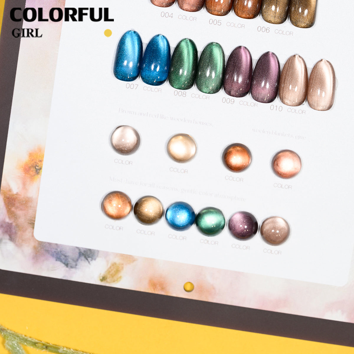 XUANFEIER สีลูกแก้ว 10 สี | สุดพรีเมียม สีเด่นชัด  ฟรีชาร์ทสี