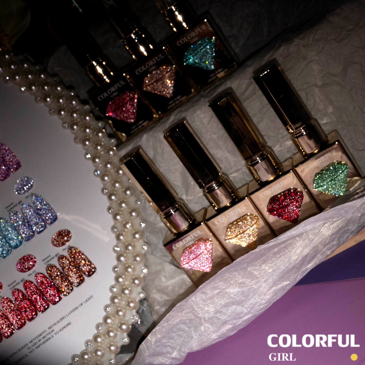 COLORFUL GIRL สีเจลแฟลช Diamond Flash Gel A-16 สี ✨ ฟีลดาวประกายเพชร｜วิ้งวาวแบบเพชรสุดหรู｜blingbling สูงสุด 💎 (ตกแต่งเพชรบนตัวขวด｜พร้อมใช้งาน ทามาให้แล้ว)