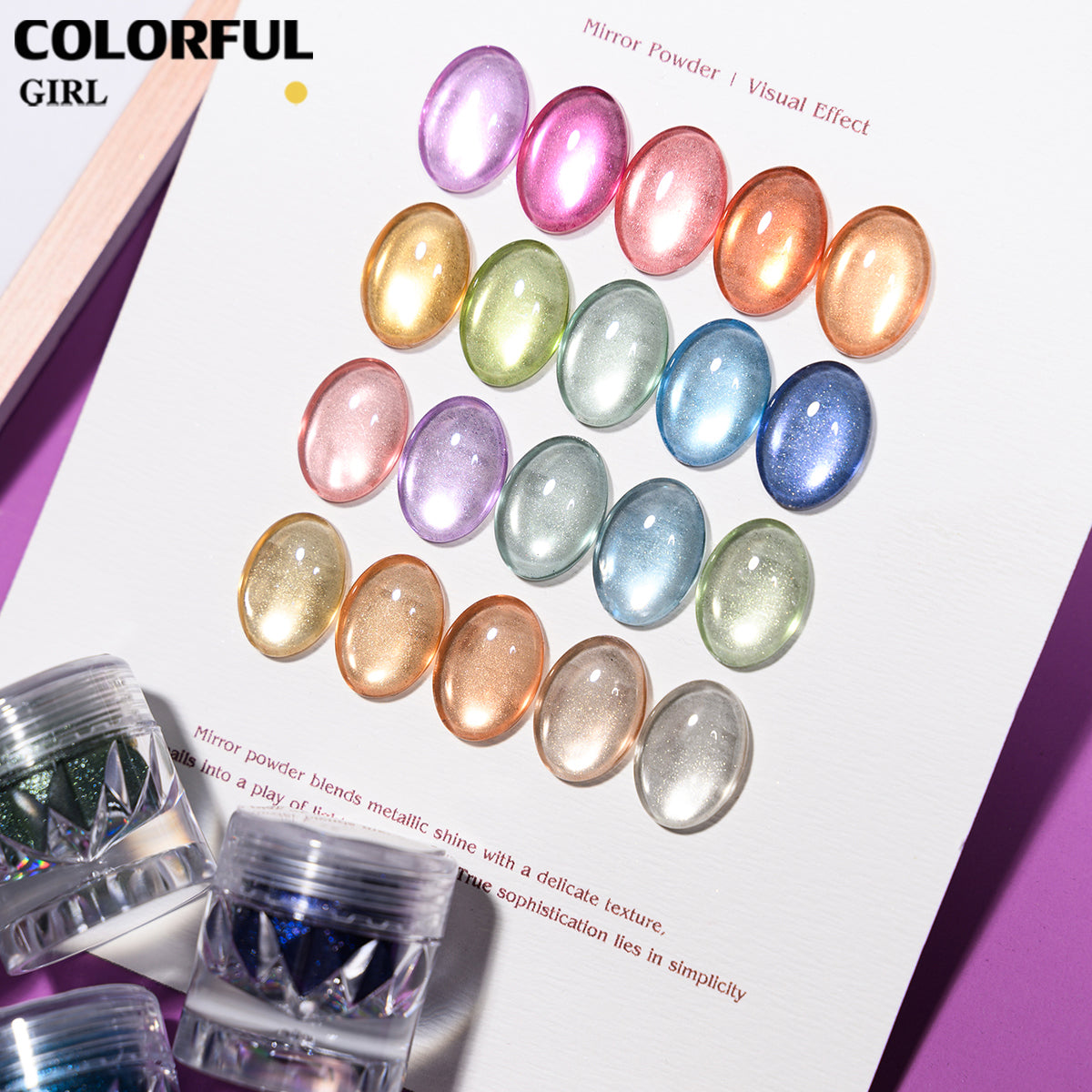 COLORFUL GIRL เซ็ตเจลคริสต์มาส 9 สี  ในเซ็ทสีเจลกากเพชร เจลแฟลช เจลแคทอาย เจลกลิตเตอร์ เนื้อซาติน  แถมฟรีชาร์ทสี