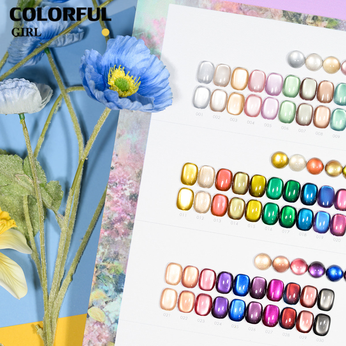 MILAN 40สี เจลแคทอาย + สีเจลแคทอายเนื้อซาติน ฟรีชาร์ทสี
