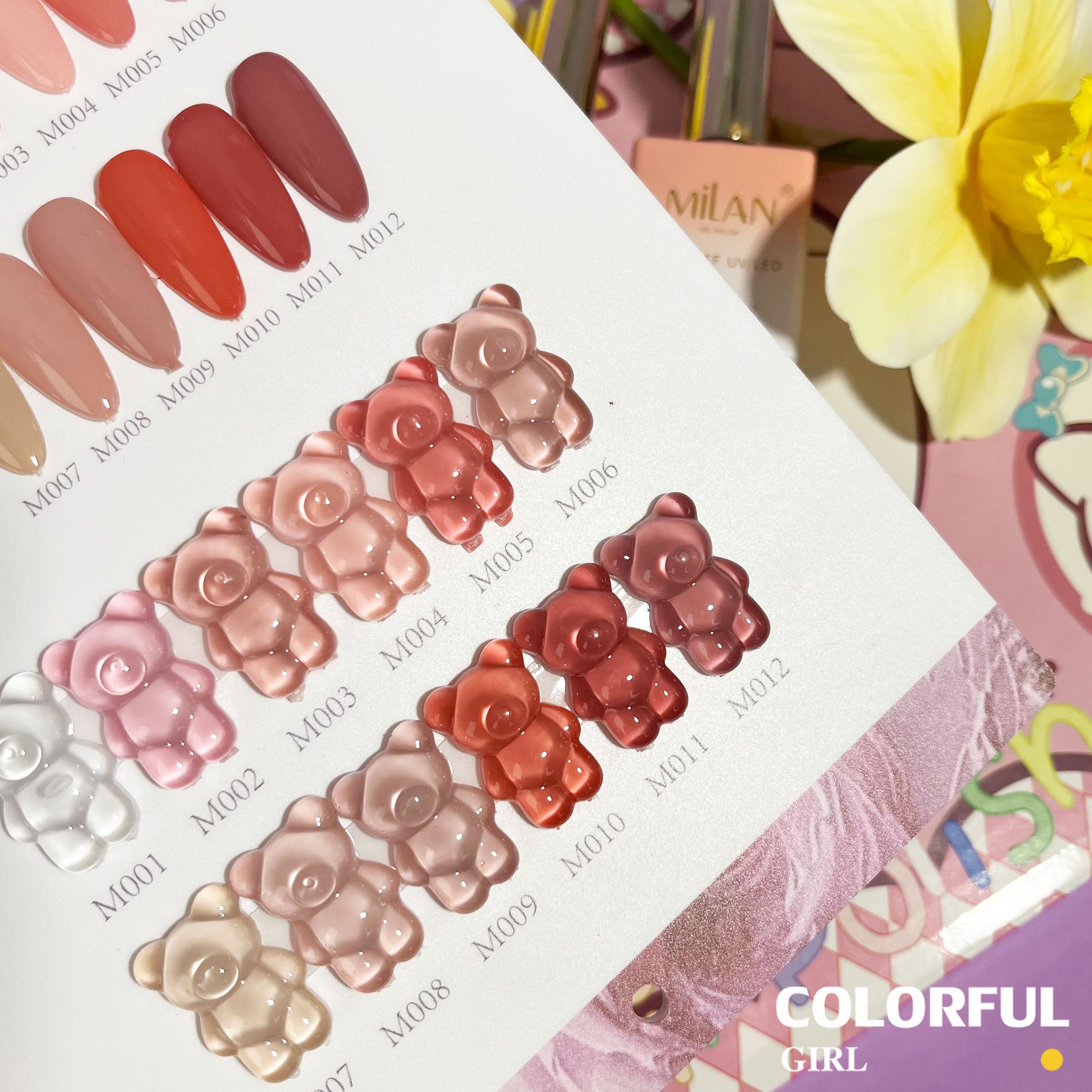 สีเจลไซรัปรุ่นใหม่ 12 สี สีเจลไซรัป โทนชมพู Ice Peach 12 สี แถมฟรีชาร์ทสี