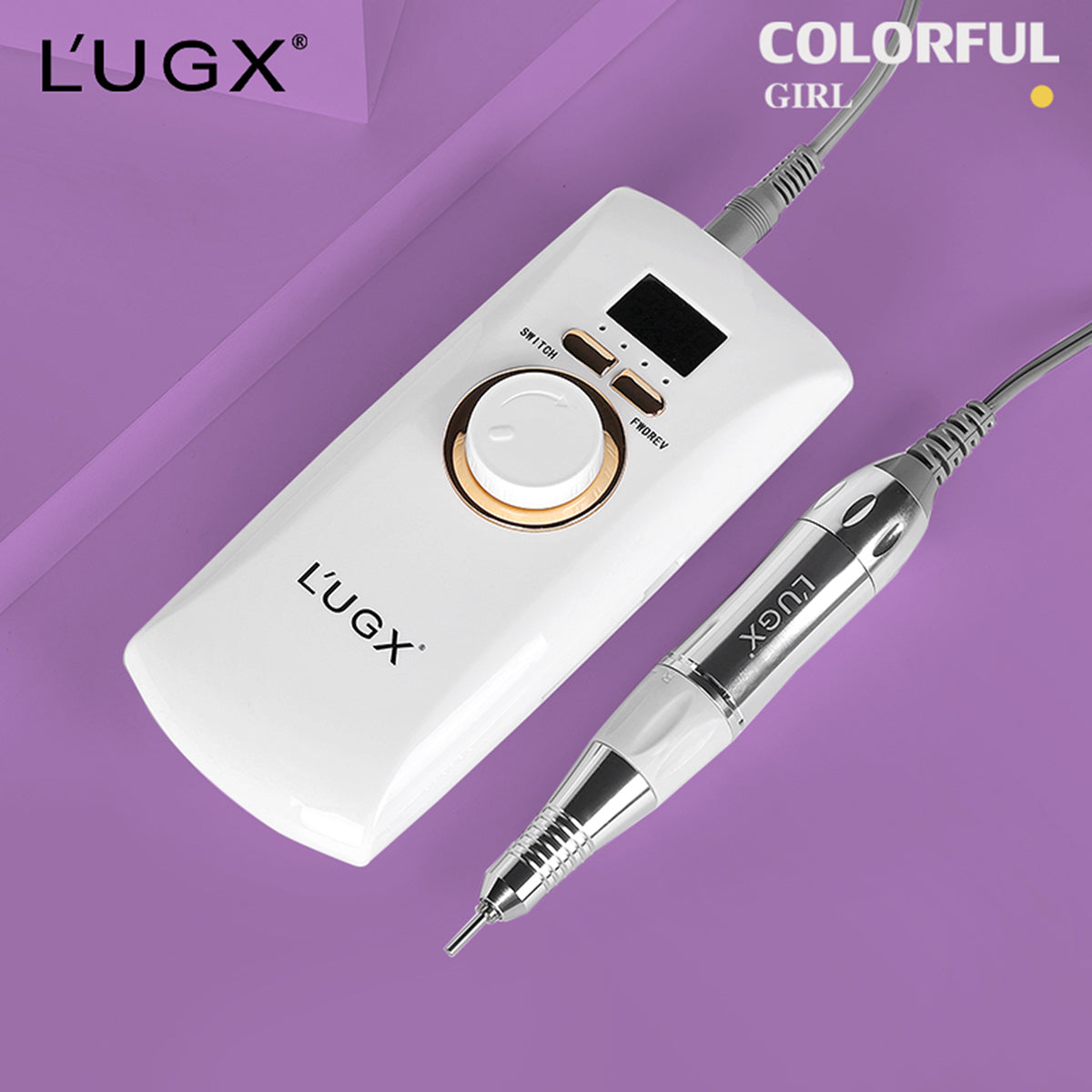 พร้อมส่งในไทย  มีหัวเจียรในกล่อง LUGX เครื่องเจียรไร้สาย  รุ่น LG601 แบตเตอรี่ในตัว 30000RPM เครื่องเจียเล็บ พรีเมี่ยม