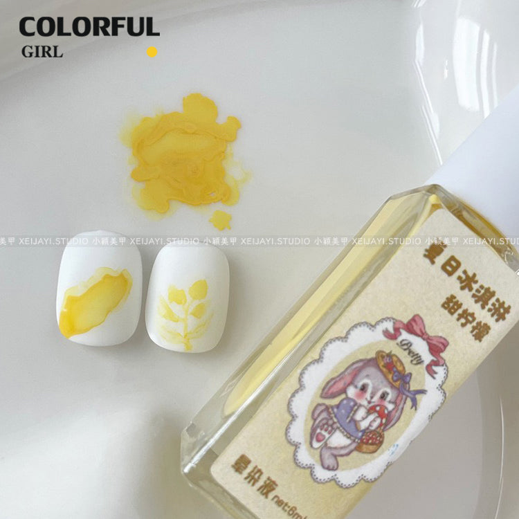 [เซ็ต 6 สี] ไม่แถมชาร์ท   สีทาเล็บ วาดภาพ Diy ทำลายอาร์ต สีทาเล็บ แบบสีน้ำขนแปรงปลายแหลม ใช้เพ้นท์ได้ง่ายและสะดวก สีสวยสดโทนพาสเทล