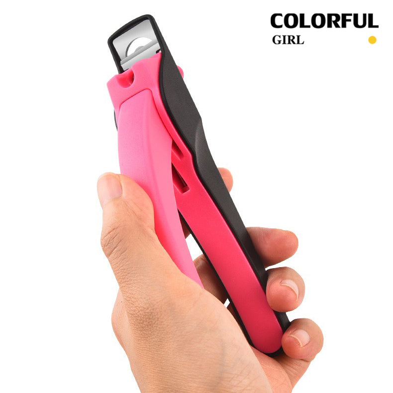 ✨พร้อมส่ง✨กรรไกรตัดเล็บปลอม สเตนเลส รูปตัว U สไตล์ฝรั่งเศส สําหรับตกแต่งเล็บ กรรไกรตัดเล็บปลอม มีกล่องเก็บเศษเล็บ วัดขนาดเล็บได้