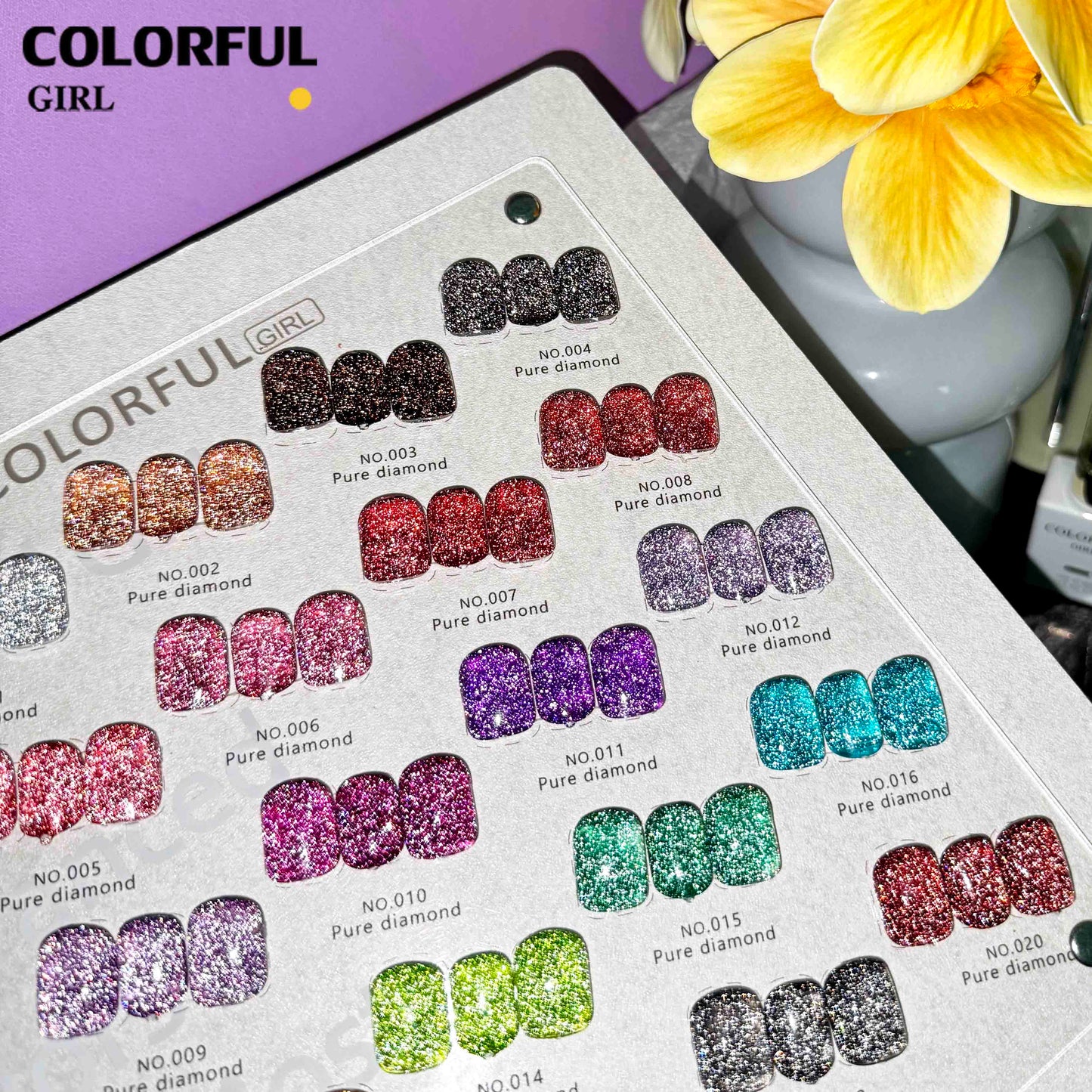 Colorful Girl สีเจลแฟลช 20 สี✨  สีแน่น ติดทนนาน แถมฟรีชาร์ทสี 🎨