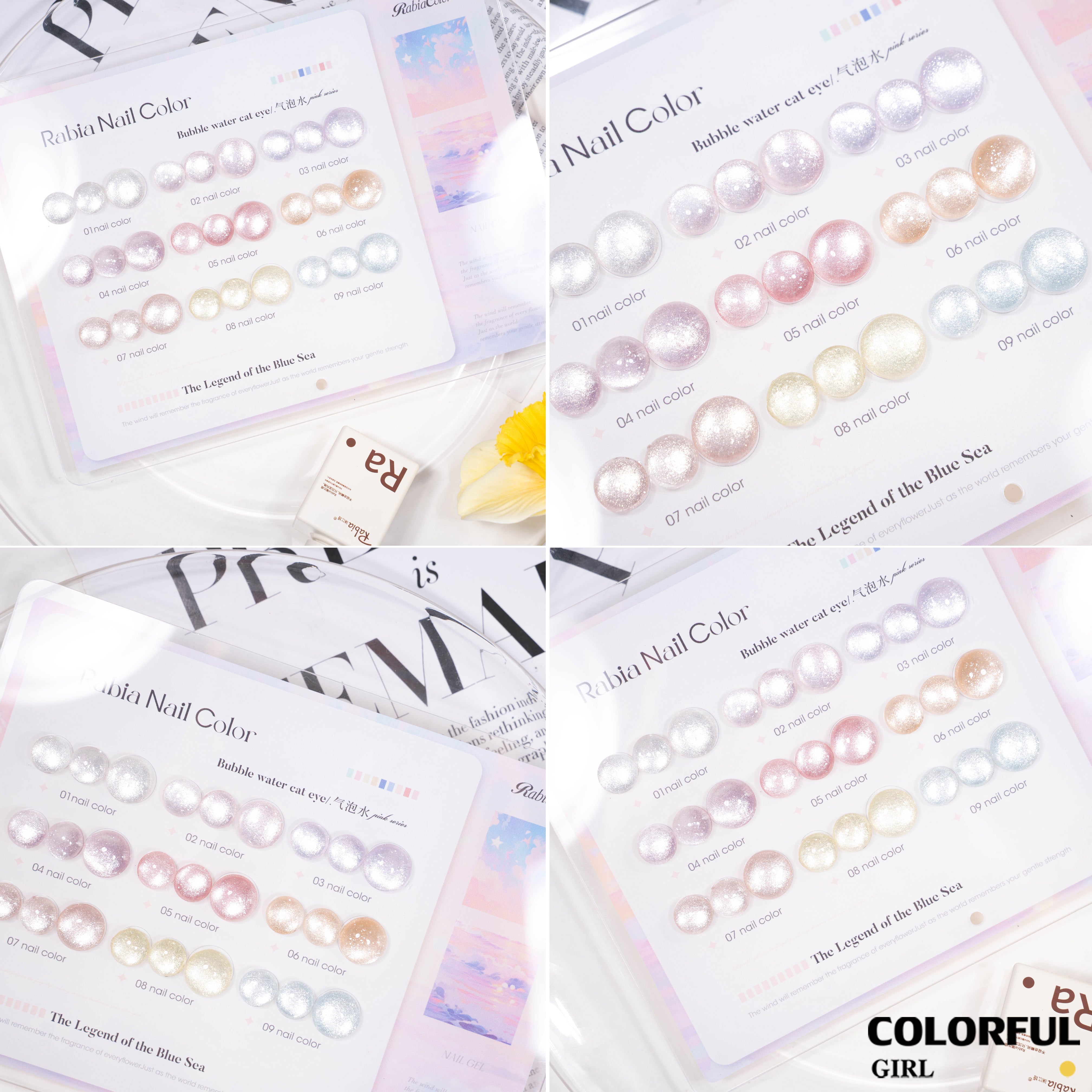 【พร้อมส่ง】Rabia  สีเจลแคทอาย 9 สี ✨｜เซ็ตใหม่ โทนสีสวยละมุน｜เอฟเฟกต์ประกายแสงเล่นมิติ｜แสงวิบวับดุจประกายดาว｜แถมชาร์ทสีพร้อมโชว์สีสวย ๆ｜ทามาให้แล้ว พร้อมใช้งาน 💅