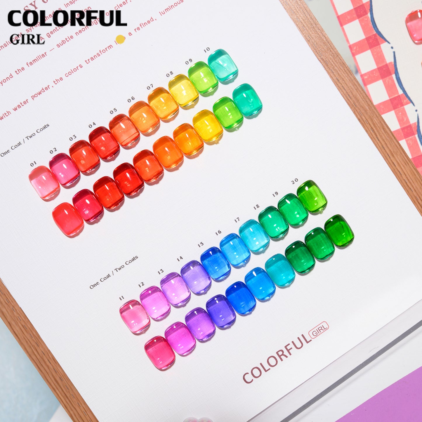【พร้อมส่ง】COLORFUL GIRL สีเจลไซรัป 20 สี เนื้อสีใสชัด โปร่งแสง เม็ดสีแน่น สีสดชัด โทนสีลูกกวาด โทนสะอาด น่ารัก สบายตา เหมาะสำหรับร้านทำเล็บ (ทามาให้แล้ว พร้อมใช้งาน)