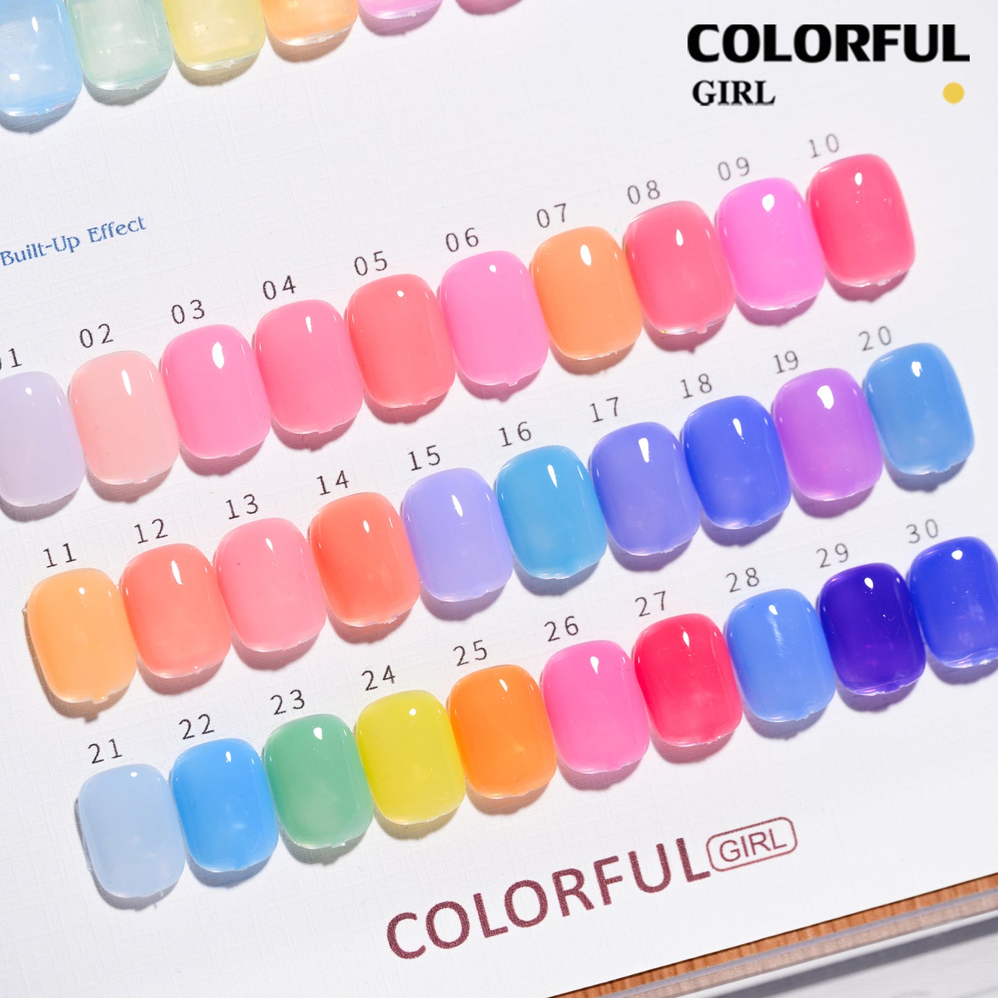 🔥 สินค้าขายดี | 【พร้อมส่ง】COLORFUL GIRL สีเจลไซรัป Baby Soft โทนเบบี้นมใส เนื้อนมละมุน กึ่งโปร่งแสง สีชัดสวย 30 สี (ทามาให้แล้ว พร้อมใช้งาน) ชาร์ตสีเจลสำหรับร้านทำเล็บ
