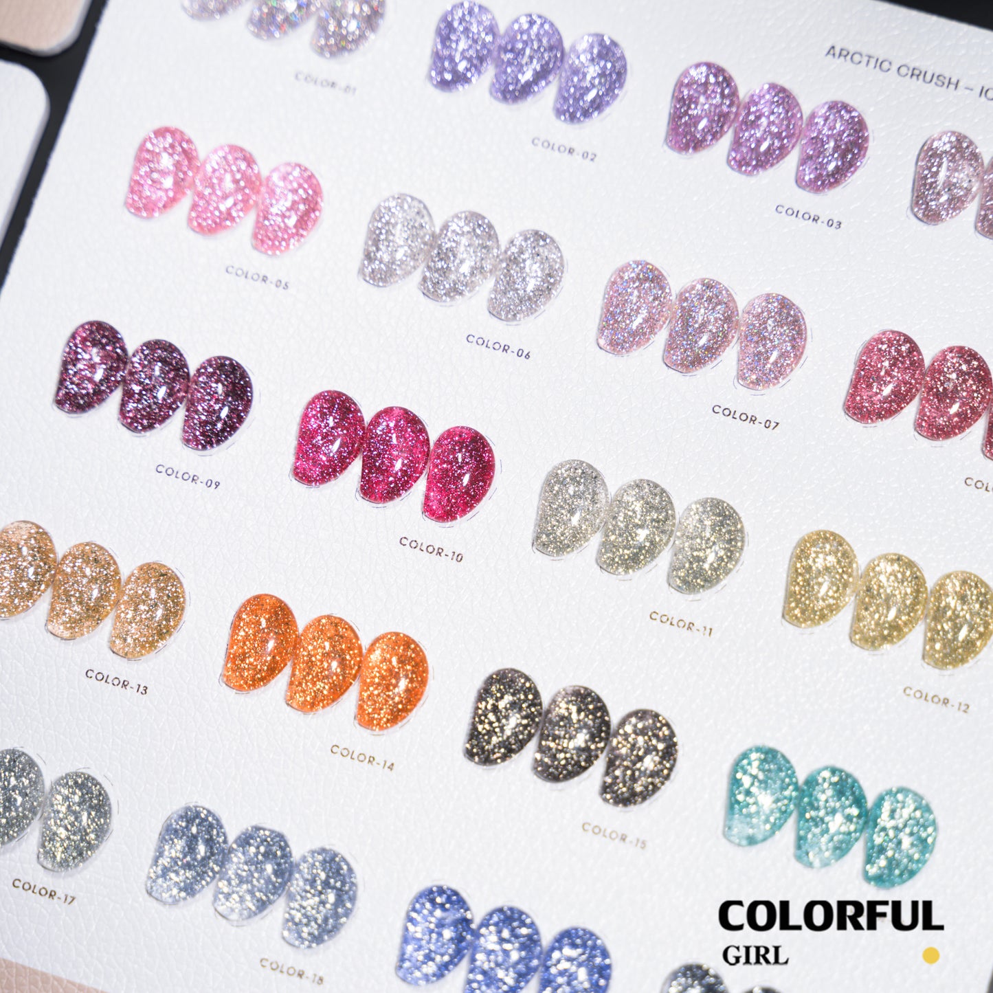COLORFUL GIRL  เจลแฟลชโอปอล เจลโอปอลกลิตเตอร์แฟลช วิ้งระยิบแบบเพชร 20 สี แถมชาร์ทสีฟรี
