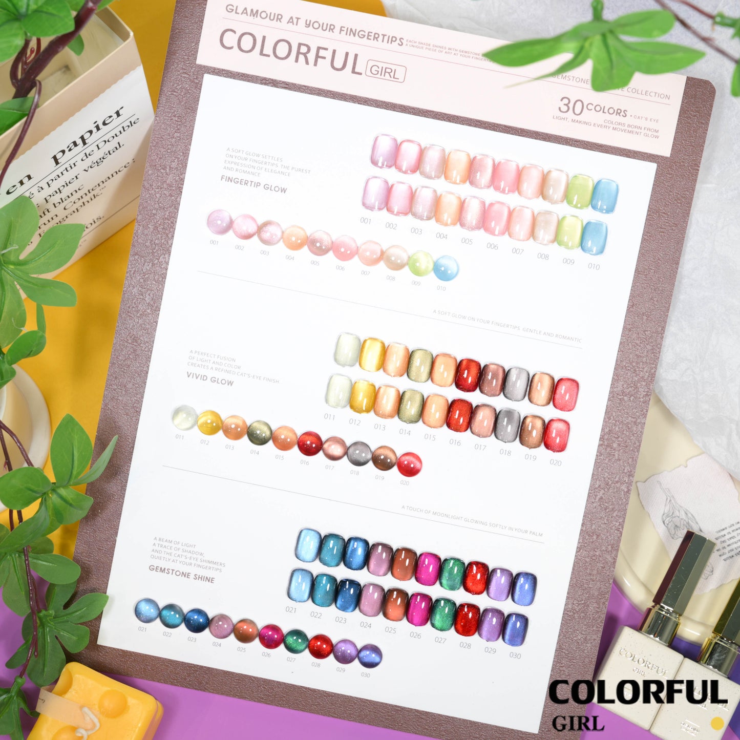 【พร้อมส่ง】COLORFUL GIRL เจลแคทอาย 30 สี ✨ เนื้อซาติน + ลูกแก้ว วิ้งเล่นแสง สีชัด ติดทน เงาสวยหรู ฟีลอัญมณี เหมาะสำหรับร้านทำเล็บ ฟรีชาร์ตสี Cat Eye 30 สี (ทามาแล้ว พร้อมใช้งาน) 💅