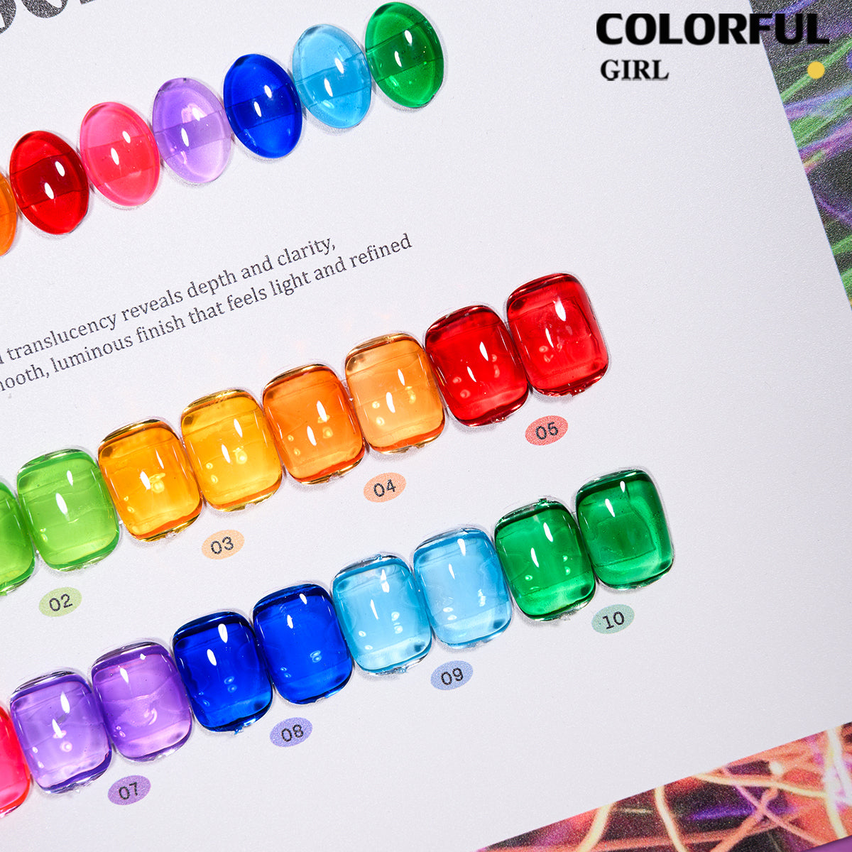 COLORFUL GIRL Top Coat เรืองแสง｜1 ขวดใช้ได้กับทุกสี｜ ขนาด 12 มล.