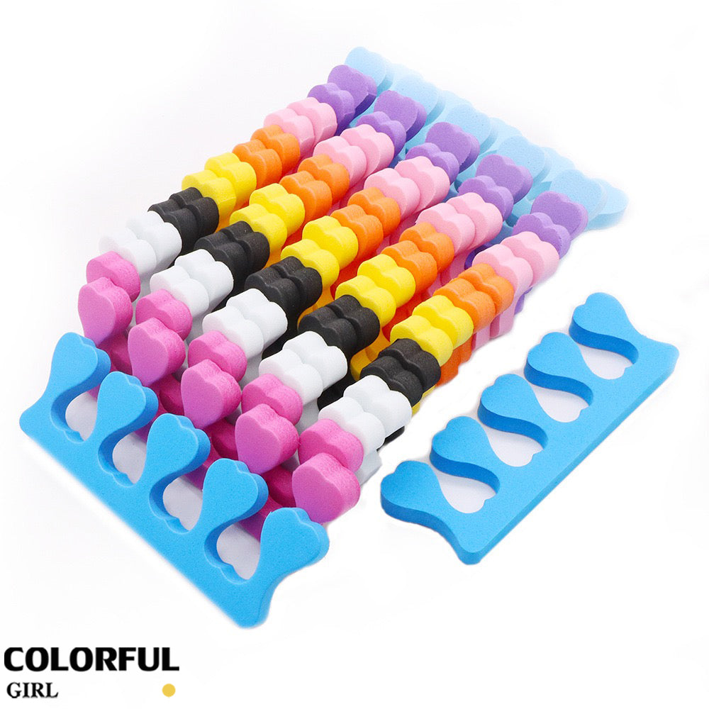 【พร้อมส่ง】ที่คั่นนิ้วเท้าแบบโฟม 10 ชิ้น (5 คู่) ฟองน้ำแยกนิ้วเท้า สำหรับทาเล็บ เพ้นท์เล็บ ทำเล็บเท้า และสปาเท้า นุ่มสบาย มีหลายสีให้เลือก