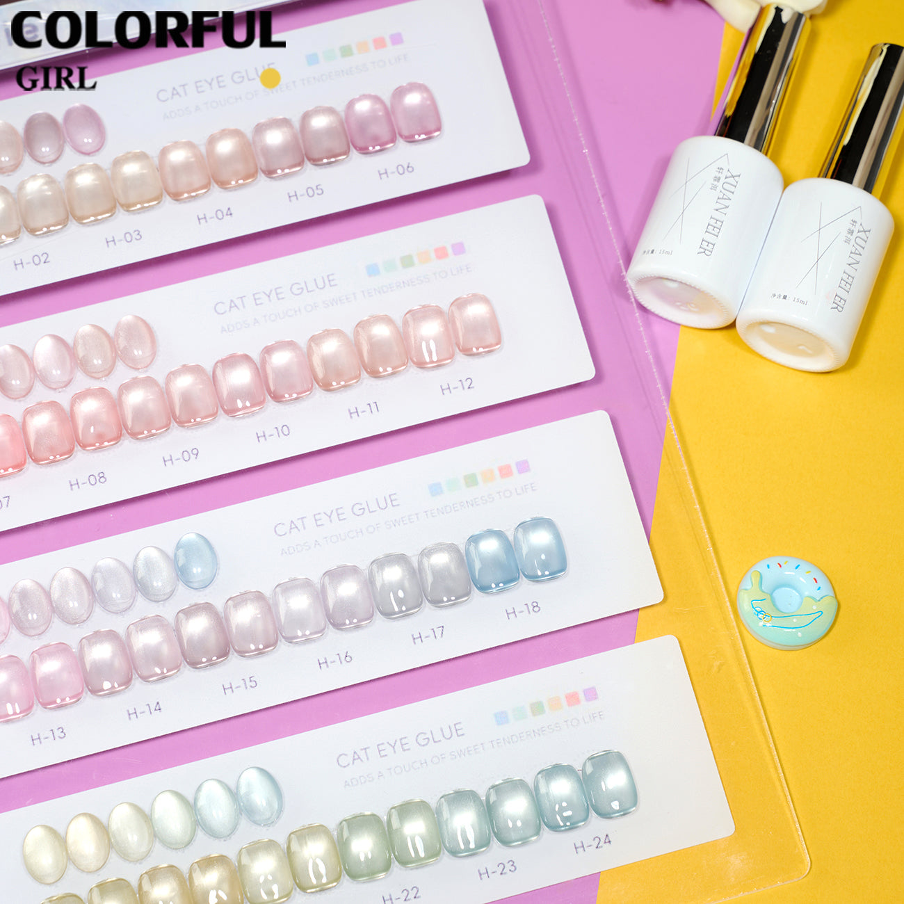 【พร้อมส่ง】สีเจลแคทอาย Xuanfeier24สี  ฟีลแสงจันทร์ละมุนแบบฝัน ๆ ✨ สีลูกแก้ว ฟรีชาร์ทสี Cat eye   แม่เหล็ก เอฟเฟกต์มันเงามาก
