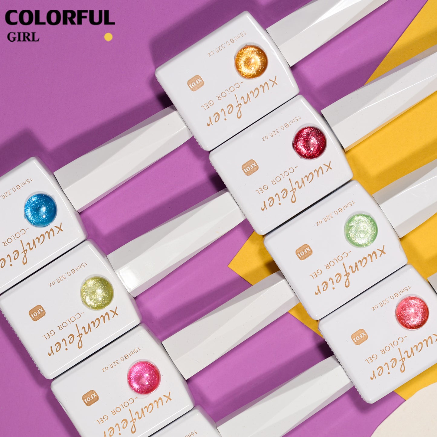 XUANFEIER สีแคทอาย 28 สีสเปกตรัมดาวเพลิง | ฟรีชาร์ทสี