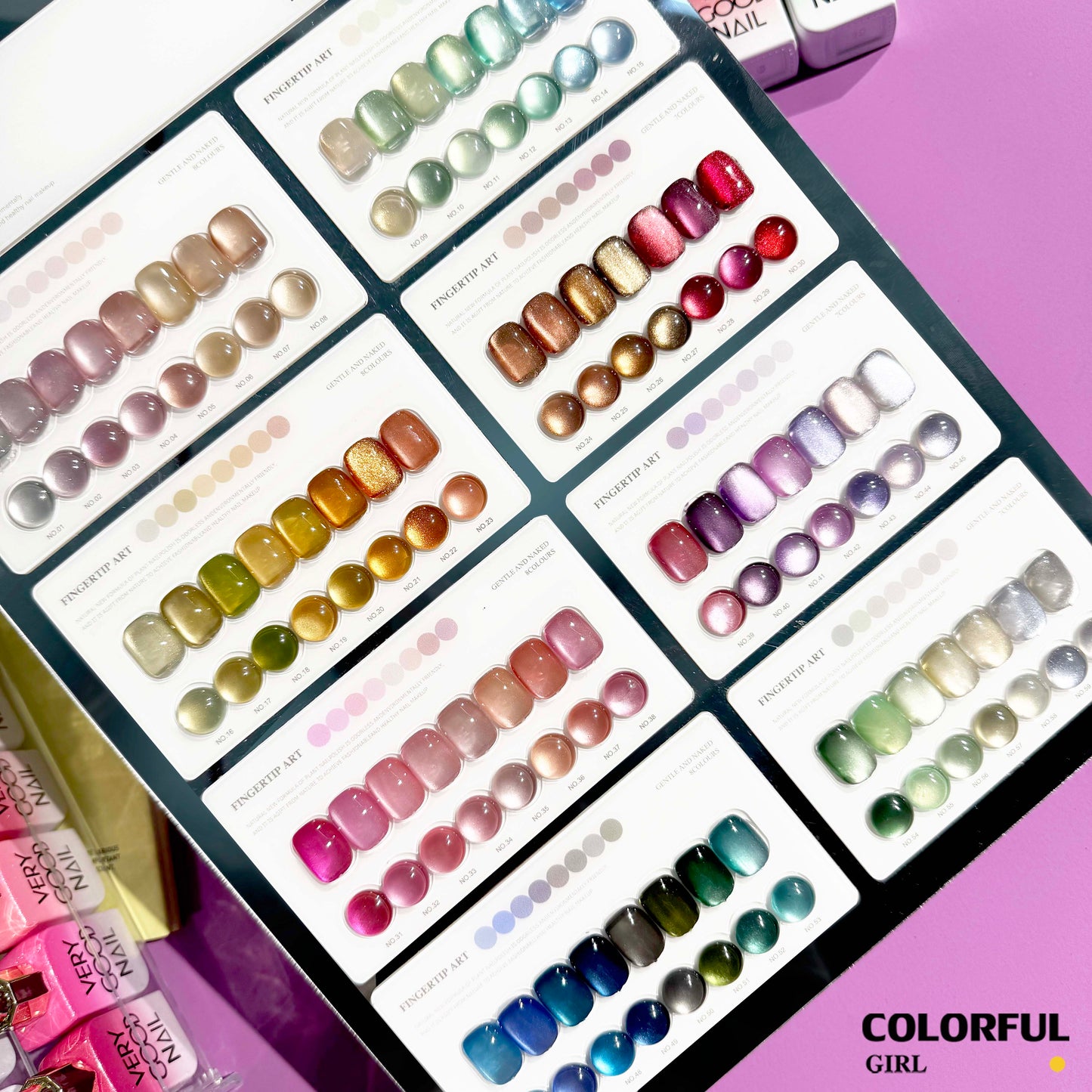 พร้อมส่ง  VERY GOOD 60 สี สีเจลแคทอายเนื้อซาติน+สีเจลแคทอาย 60สี สีลูกแก้ว ฟรีชาร์ทสี มาใหม่ สีขวดตรงกับสีในชาร์ท