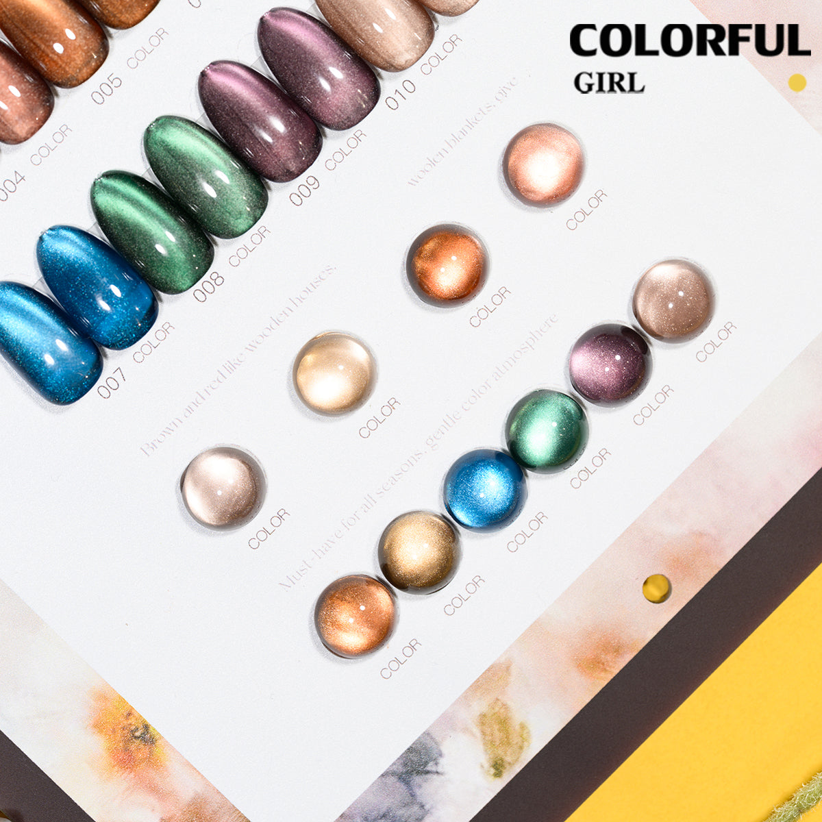 XUANFEIER สีลูกแก้ว 10 สี | สุดพรีเมียม สีเด่นชัด  ฟรีชาร์ทสี