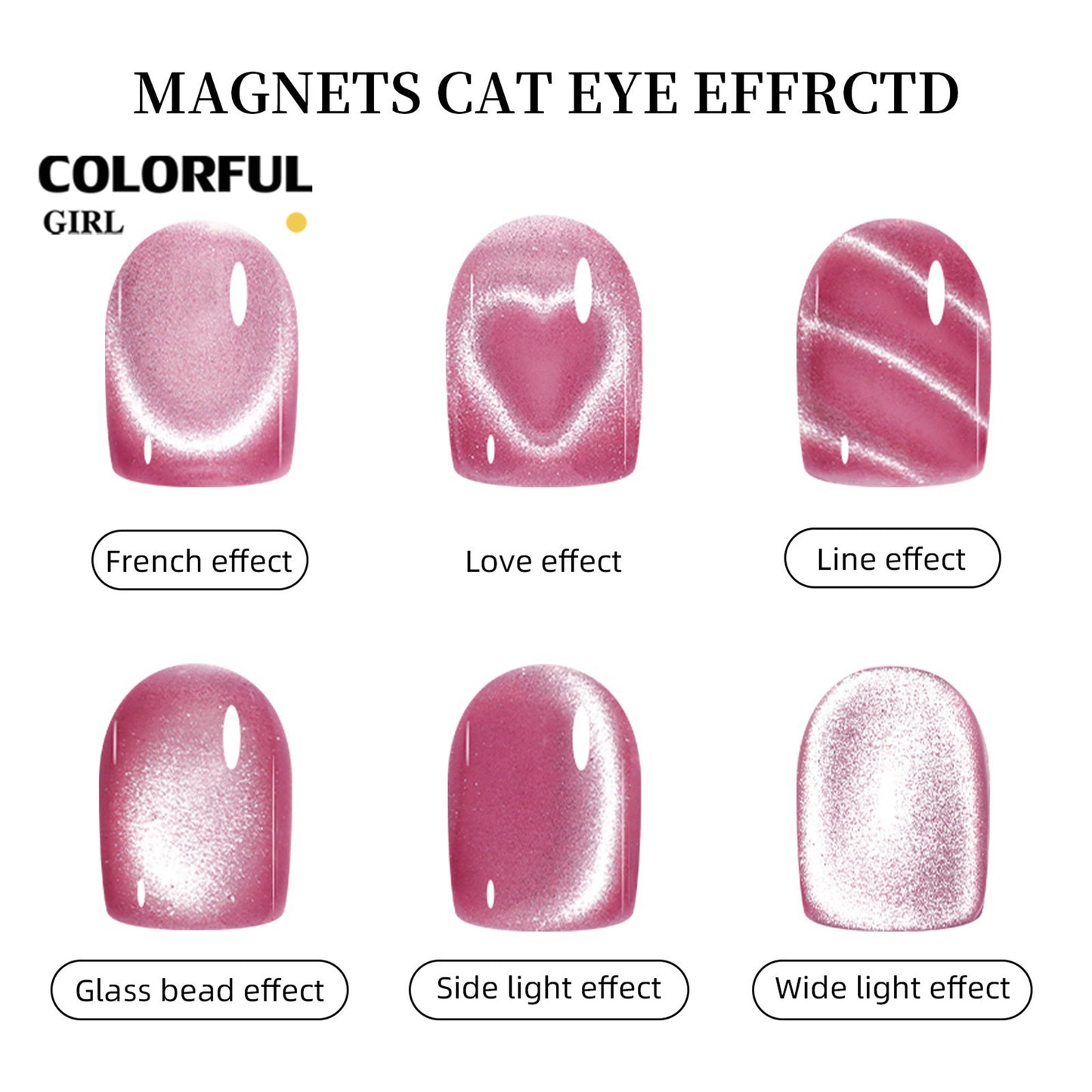 Cat Eye Magnetic Nail Art เครื่องมือ, 3IN1 Multifunctional Heart Cat Eye