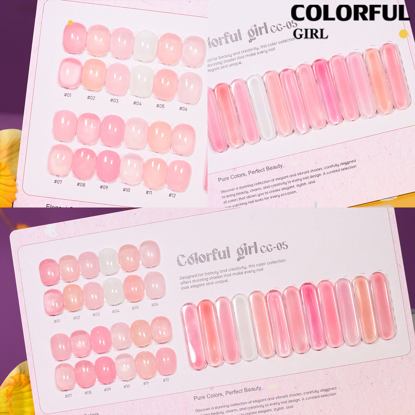 สีเจล Colorful girl  New🎉สีเจลแฟลช สีเจลแคทอาย  สีเจลไซรัป   สีเจลสีพื้น  สีเจลกลิซเตอร์  มาใหม่12สีพาสเทลพร้อมส่งCOLORFUL GIRL  มาใหม่12สีพาสเทลพร้อมส่งCOLORFUL GIRL มาใหม่12สี แถมชาร์ทสี น่ารัก