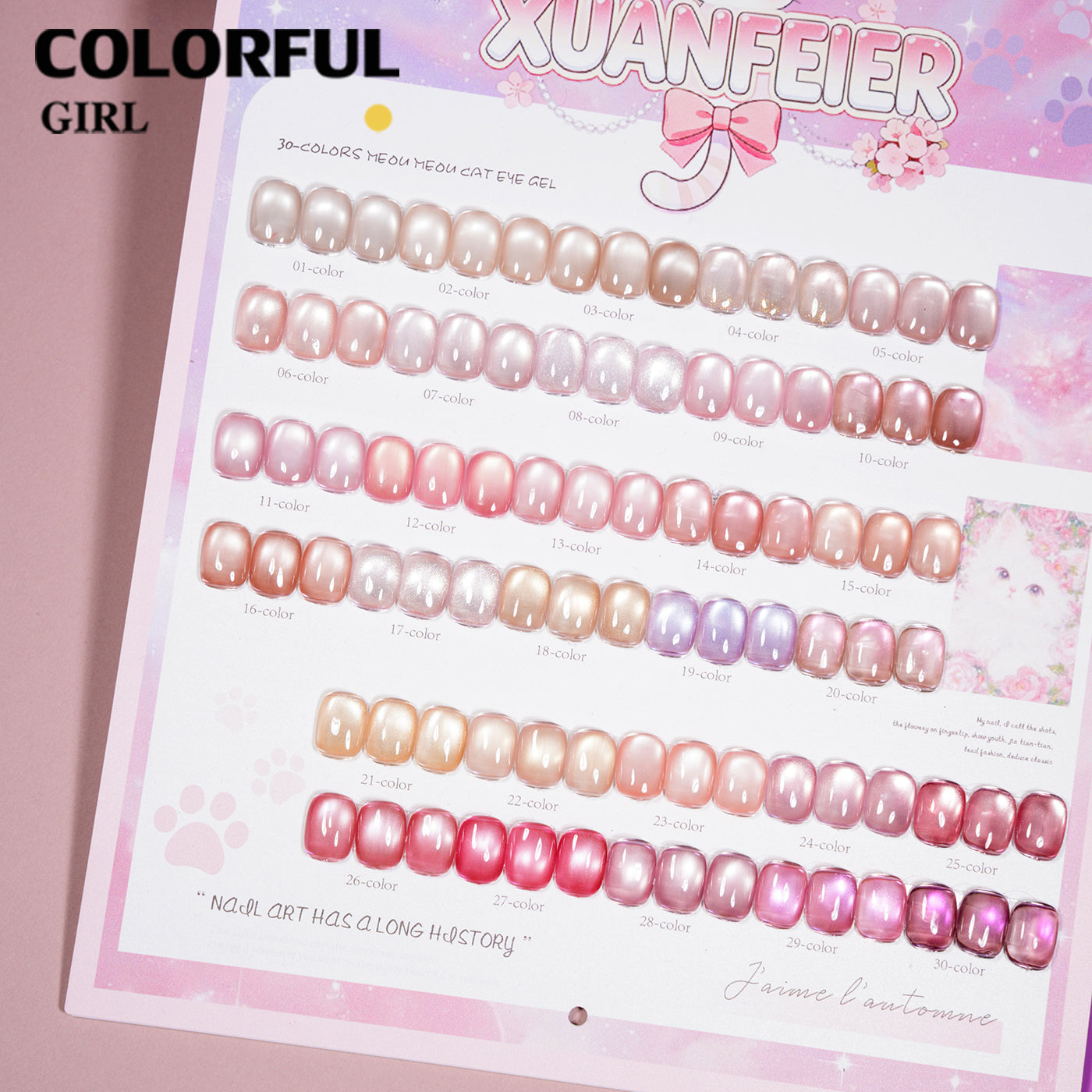 เจลเล็บ XUANFEIER Cat Eye 30 สี | เจลตาแมว + สีเจลแคทอายเนื้อซาติน  โทนนู้ดชมพู/พีช | เนื้อซาติน เล่นแสงละมุน | ขับผิว ดูดีทุกวัน ใช้ได้ทุกโอกาส (พร้อมใช้งาน) ✨
