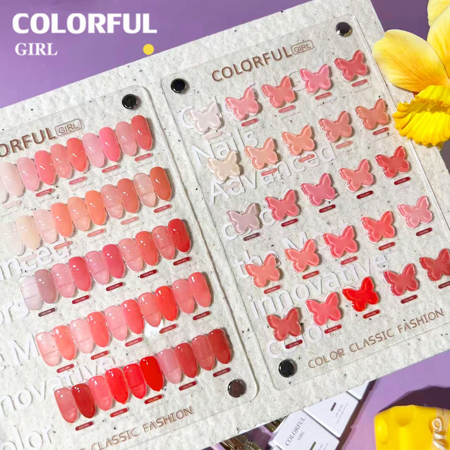 【พร้อมส่ง】COLORFUL GIRL เจลไซรัปรุ่นใหม่ 25 สี ฟรีชุดชาร์จ โทนชมพู Ice Peach สีสวยทาง่าย ไม่บาง แถมชาร์ทสีธรรมชาติคล้ายสีผิว พร้อมแถมชาร์ทสี สีธรรมชาติคล้ายสีผิว