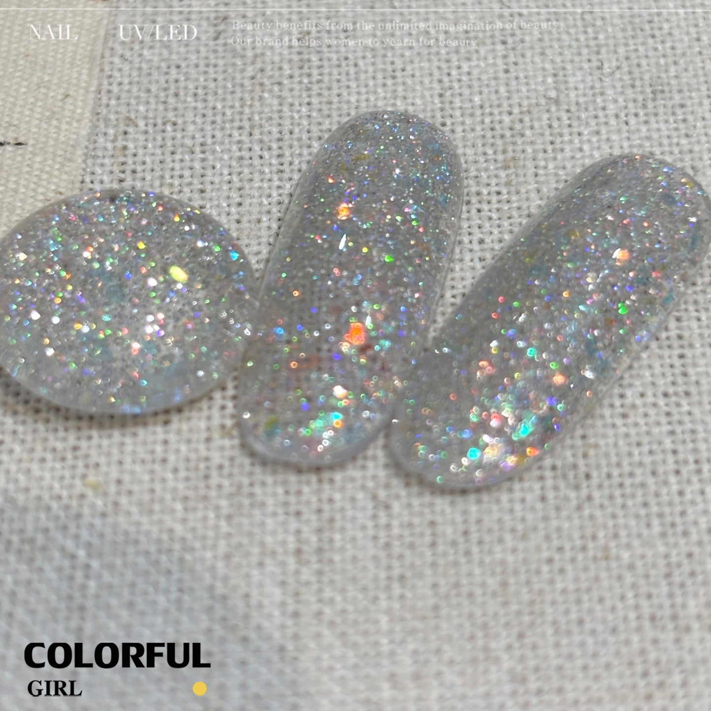 【พร้อมส่ง】Colorful Girl สีเจลกลิตเตอร์ บิงเยว่ / ยุนปั๋ว｜ขวดครีม 15ml｜เอฟเฟกต์วิ้งละอองดาว & นมหรูระยิบระยับ｜ทาทับได้ สีใสเม็ดเล็ก / ผสมทองคำเปลว