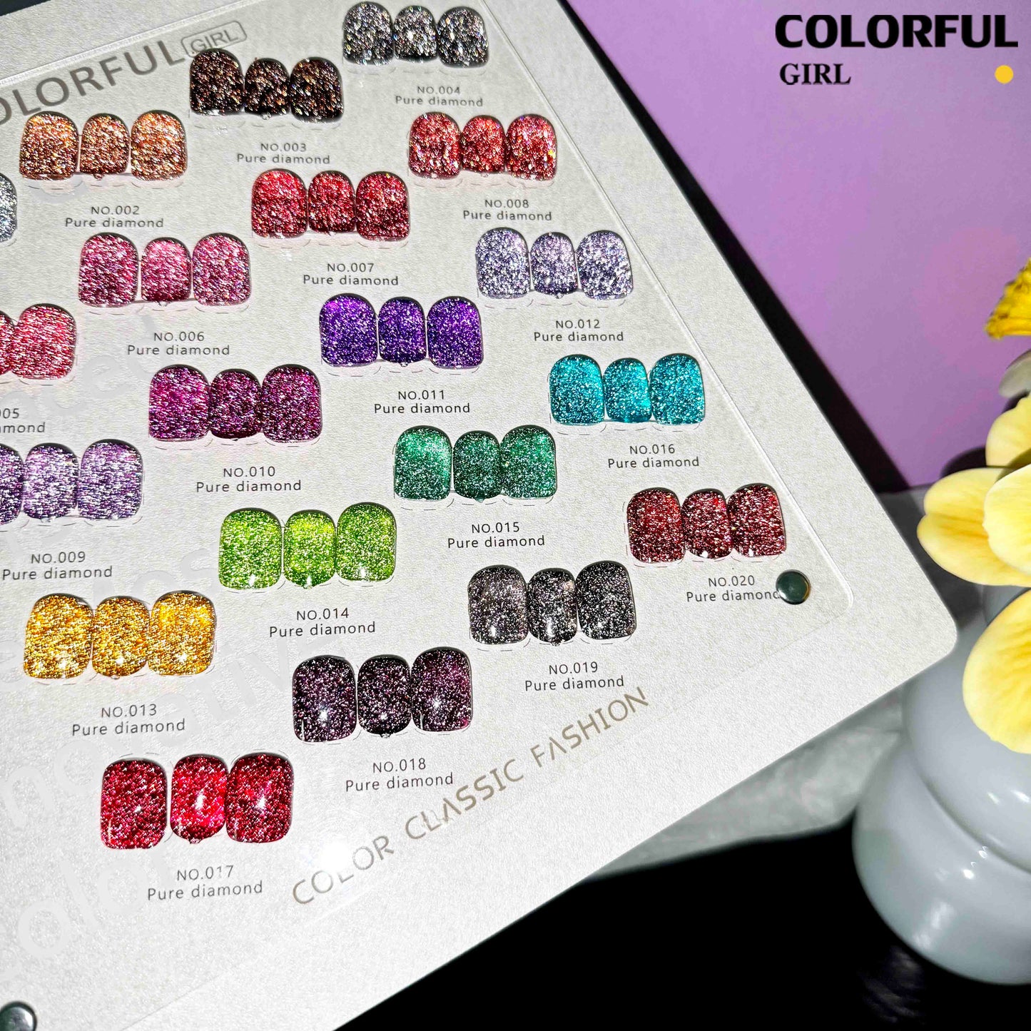 Colorful Girl สีเจลแฟลช 20 สี✨  สีแน่น ติดทนนาน แถมฟรีชาร์ทสี 🎨