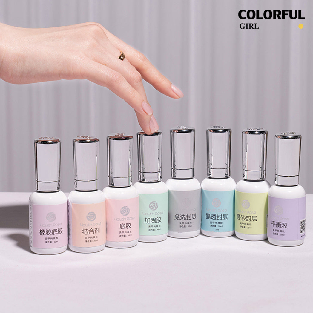 Youth Rose รุ่นใหม่ เพิ่มปริมาณ  Top Coat / Base Coat / Hard Gel /Primer/TOP MATTE เงาทนนาน 45 วัน ปริมาณ 20 ml