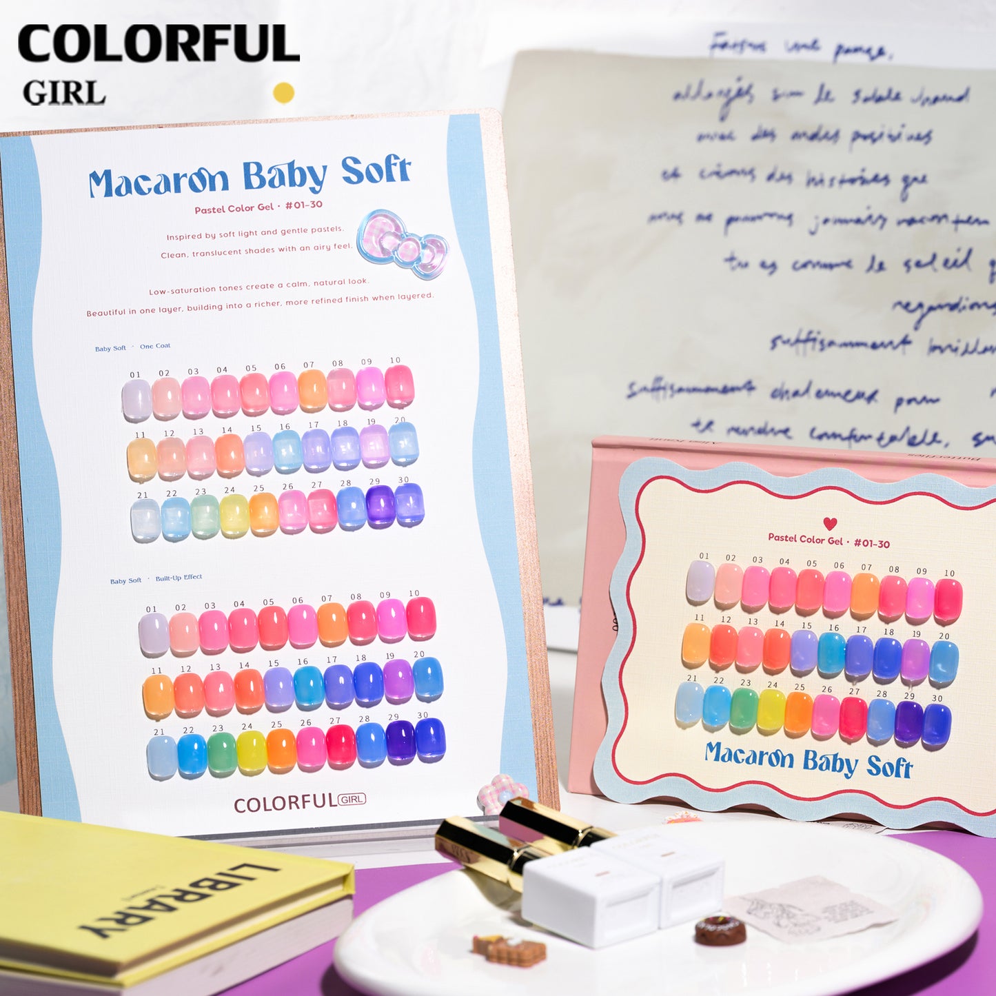 🔥 สินค้าขายดี | 【พร้อมส่ง】COLORFUL GIRL สีเจลไซรัป Baby Soft โทนเบบี้นมใส เนื้อนมละมุน กึ่งโปร่งแสง สีชัดสวย 30 สี (ทามาให้แล้ว พร้อมใช้งาน) ชาร์ตสีเจลสำหรับร้านทำเล็บ