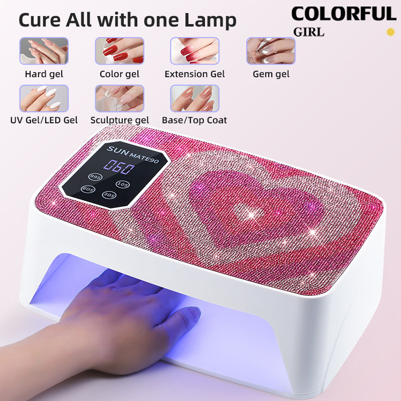 【พร้อมส่ง】SUN MATE90 เครื่องอบเล็บเจล เครื่องอบเล็บ UV LED 90 ดวง | อบไว แห้งเร็วทั่วทั้งมือ | ตั้งเวลา 4 ระดับ | ถอดฐานได้ | ใช้ได้ 2 มือ สะดวกสุดๆ 💎