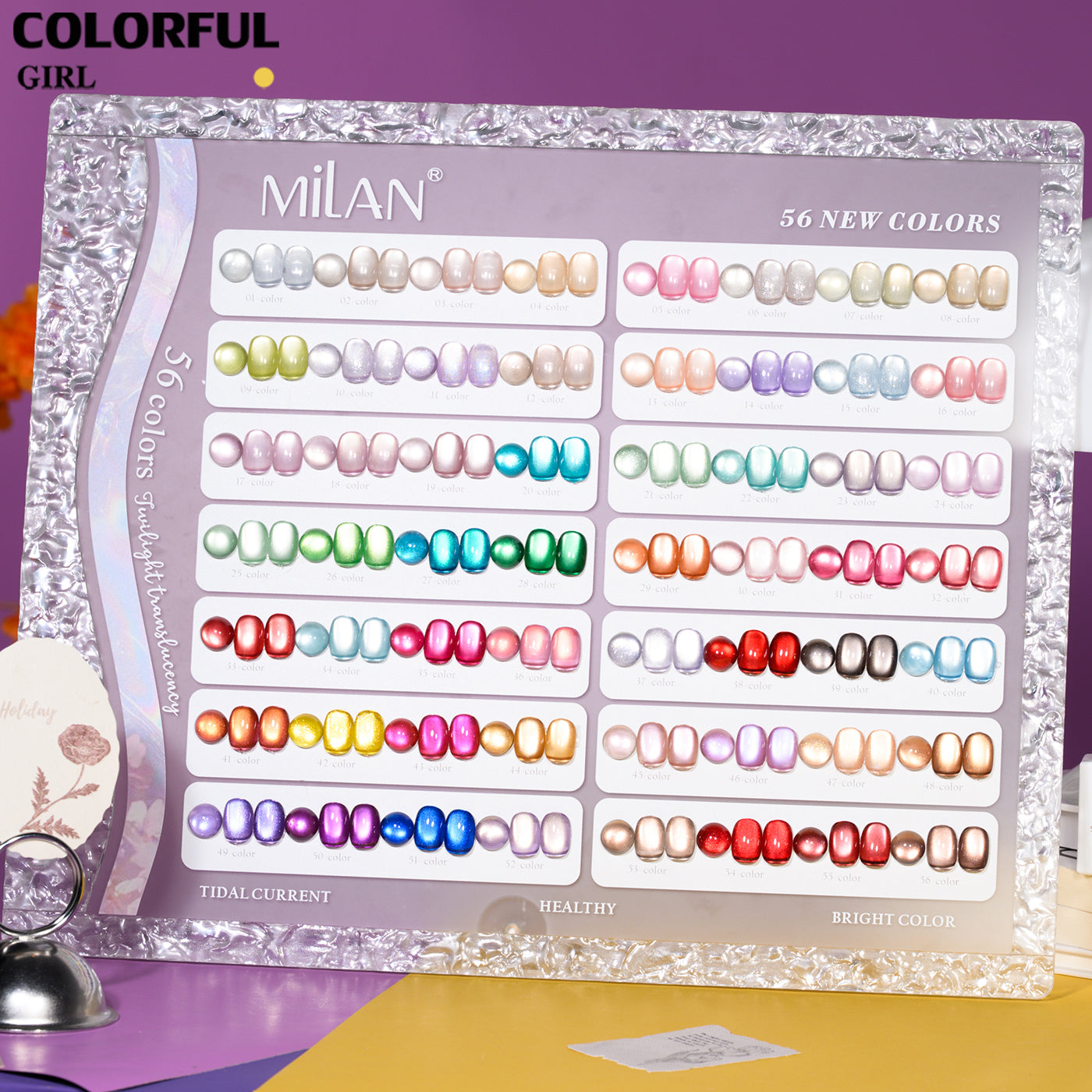 เจลเล็บ MILAN Cat Eye 56 สี | รวมโทนสีครบเซ็ต | นู้ด/สีสด/โฮโลแกรม/โทนเข้ม | เซ็ตเดียวครบทุกสไตล์ เจลตาแมว + สีเจลแคทอายเนื้อซาติน  (ทามาให้แล้ว พร้อมใช้งาน)