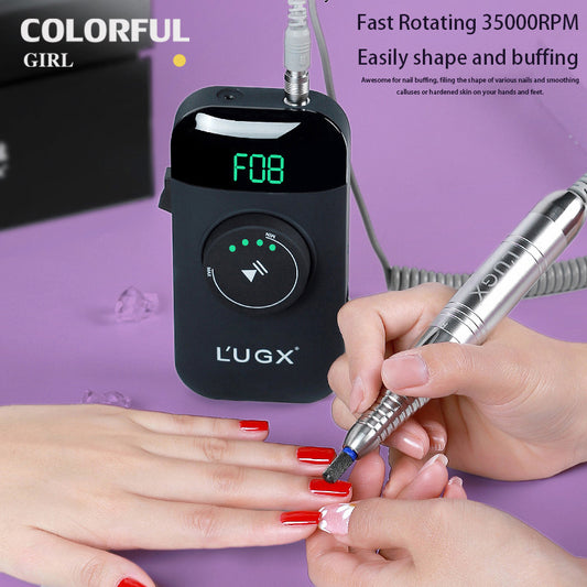 พร้อมส่งในไทย  มีหัวเจียรในกล่อง LUGXเครื่องเจียรเล็บไฟฟ้า  รุ่น LG609  35000RPM เครื่องเจียเล็บ