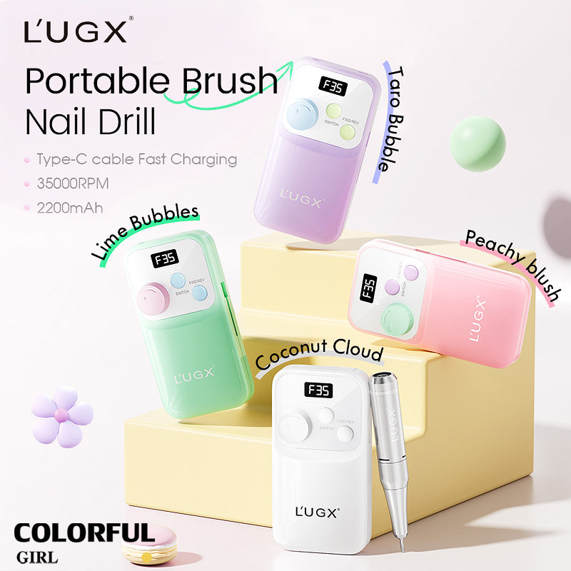 รุ่นใหม่ Gen 2 เครื่องเจียเล็บ LUGX LG-602S ✨ สีใหม่ล่าสุด ขาว / ชมพู / ม่วง รอบหมุนสูงสุด 35,000 RPM แบตเตอรี่ 2200mAh แรงบิดสูง ใช้งานไร้สาย 💅